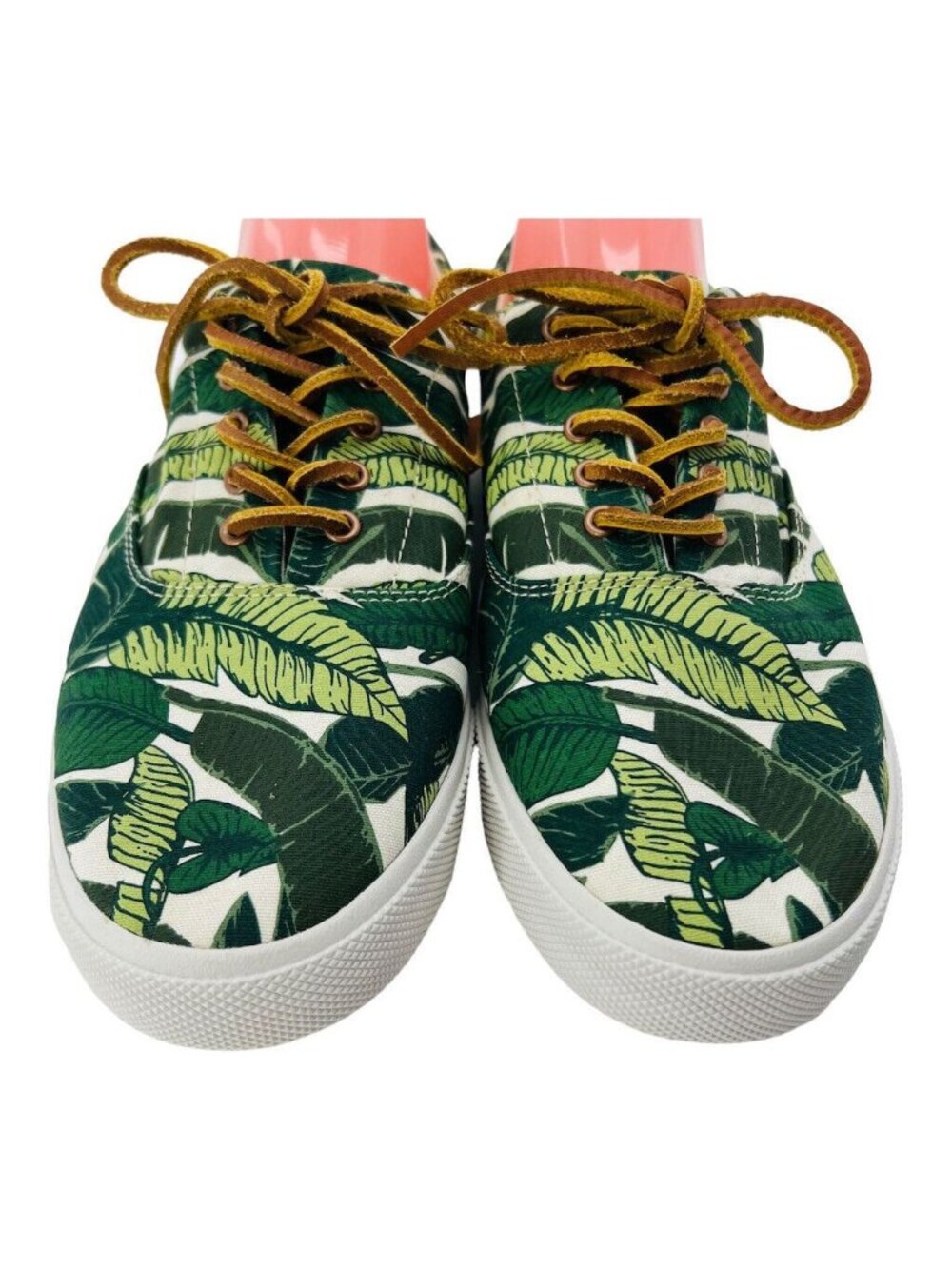 Bucketfeet Sneakers Mens Size 10 Tennis Tropical Leaf Print Canvas & Faux Leathe - Picture 5 of 13